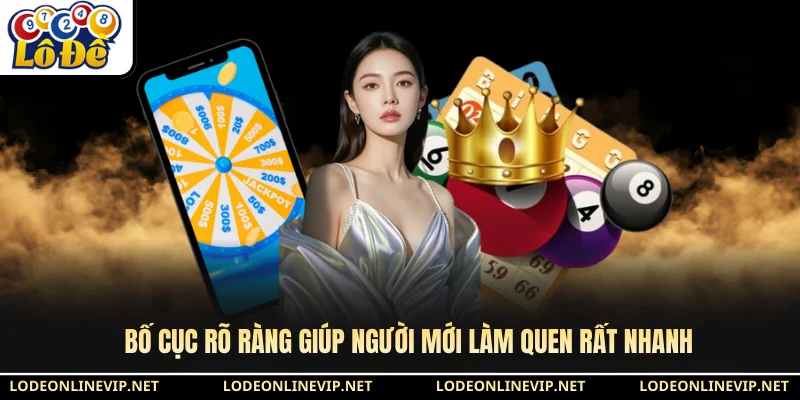 Bố cục rõ ràng giúp người mới làm quen rất nhanh